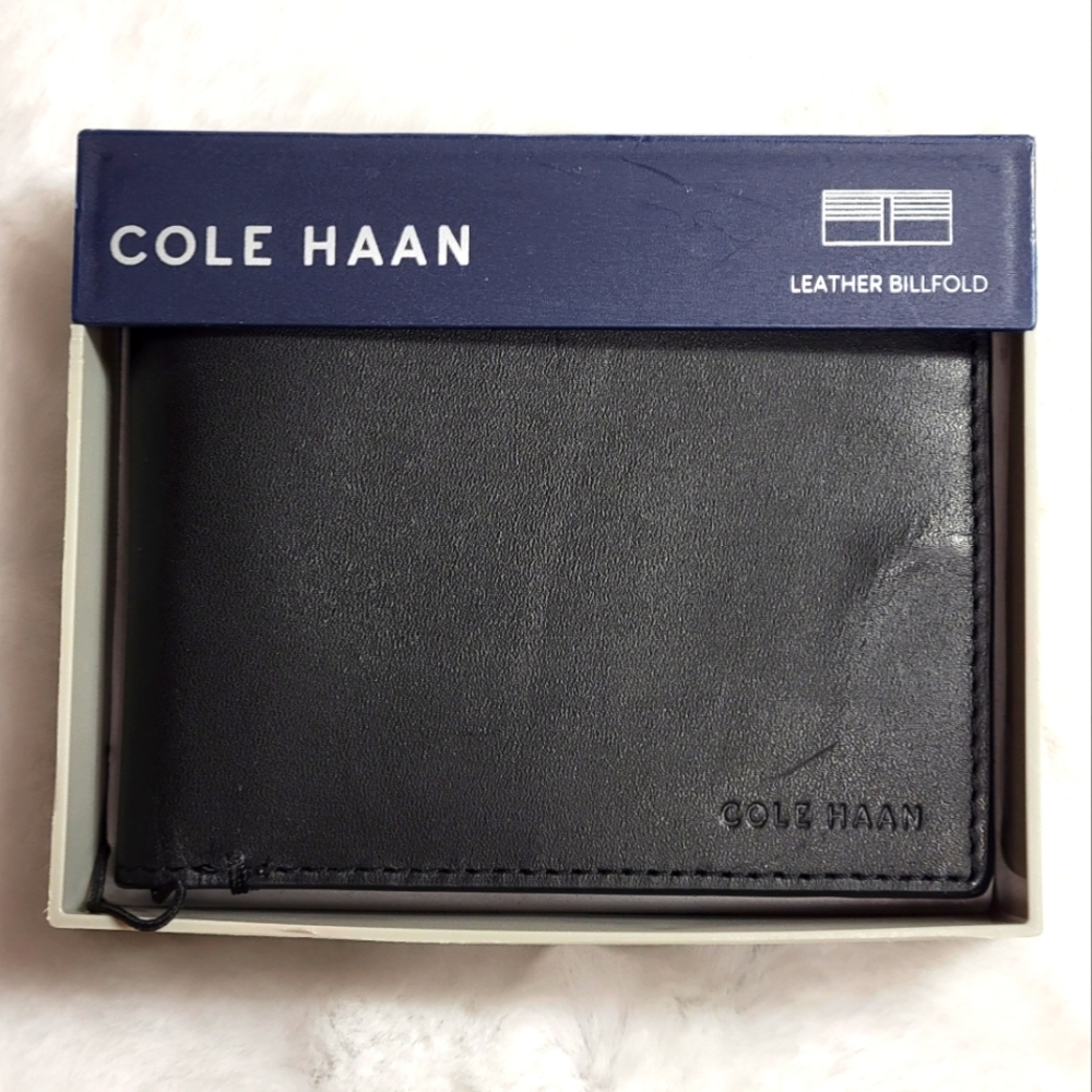 NIB COLE HAAN MEN'S BILLFOLD LEATHER WALLET